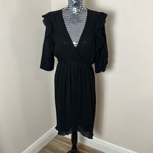 NWT!!  MASSCOB Gardiner ruffle-trimmed dress size L